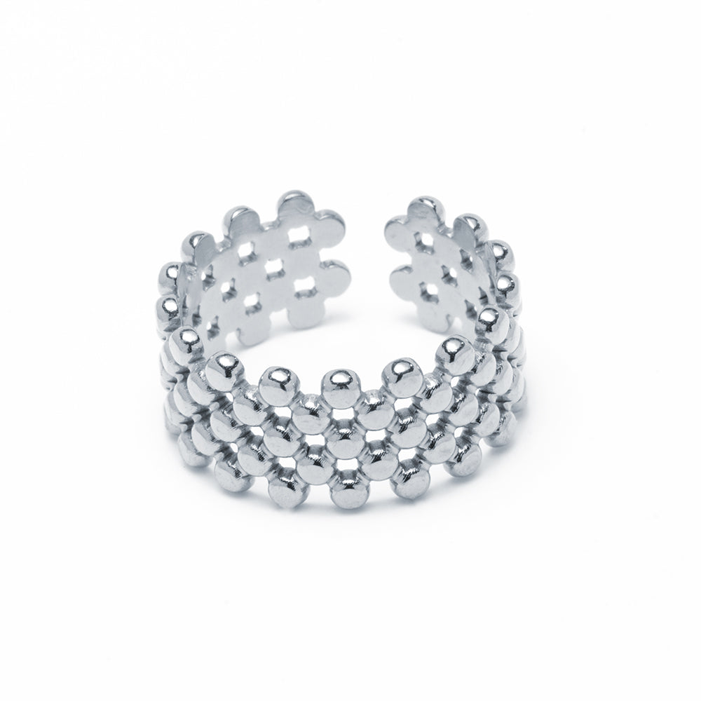 Anillo Bubbles Ajustable Acero