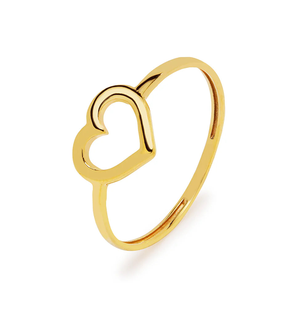 Anillo Silueta Corazón Oro