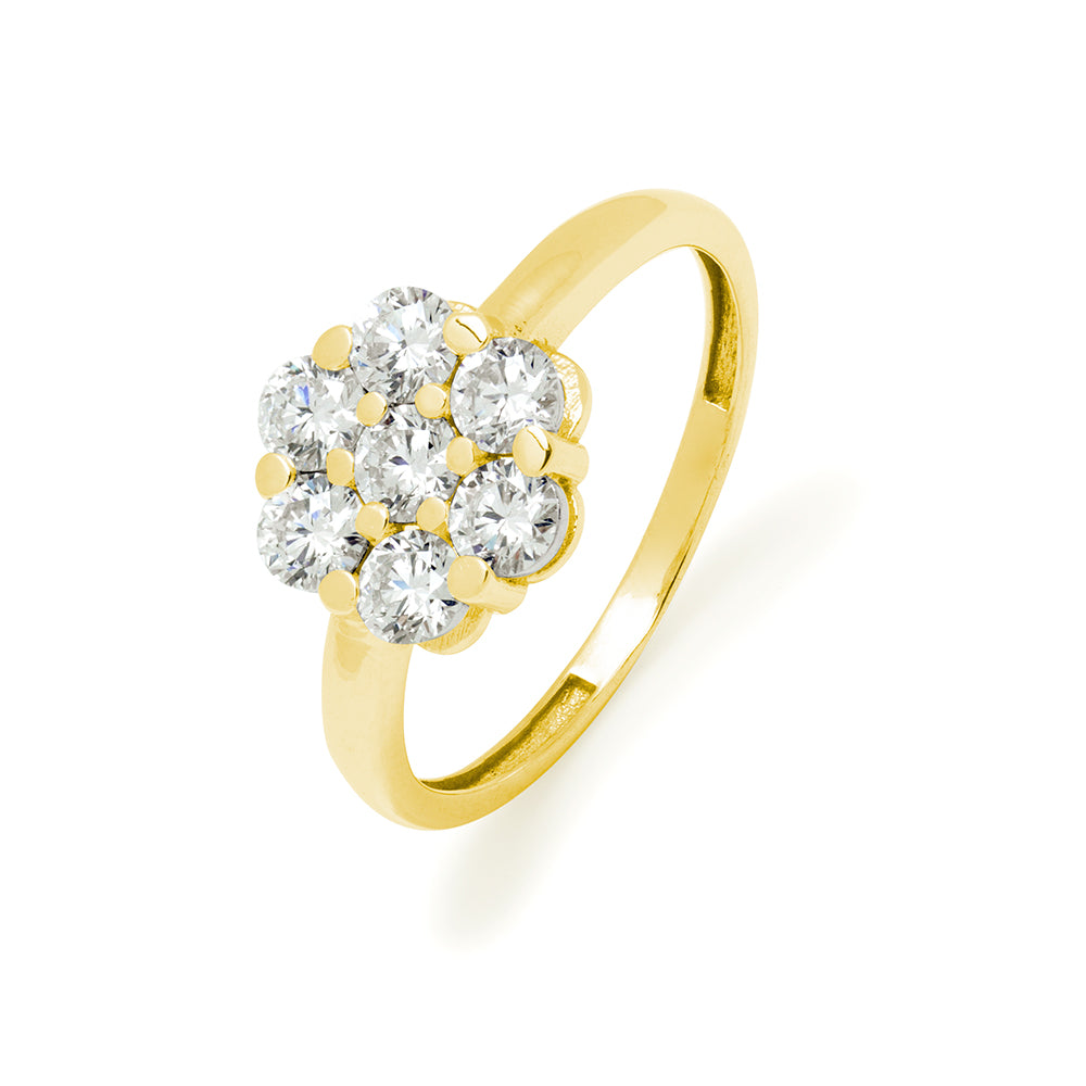 Anillo Diamantes Rosetón 1,00ct. Oro