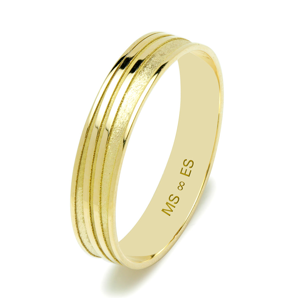 Alianza de Boda 4mm Senefa Oro 18k