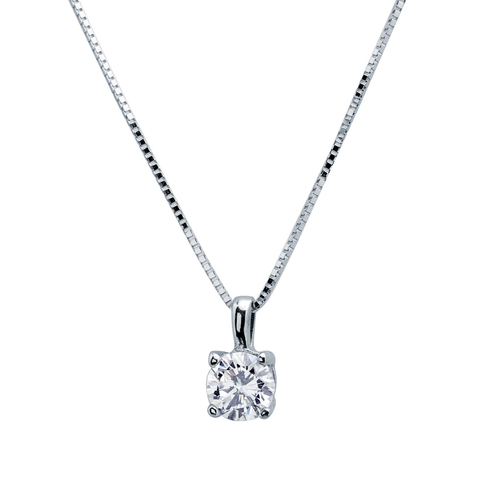 Cadena y Colgante Square Diamante 0,30ct en oro