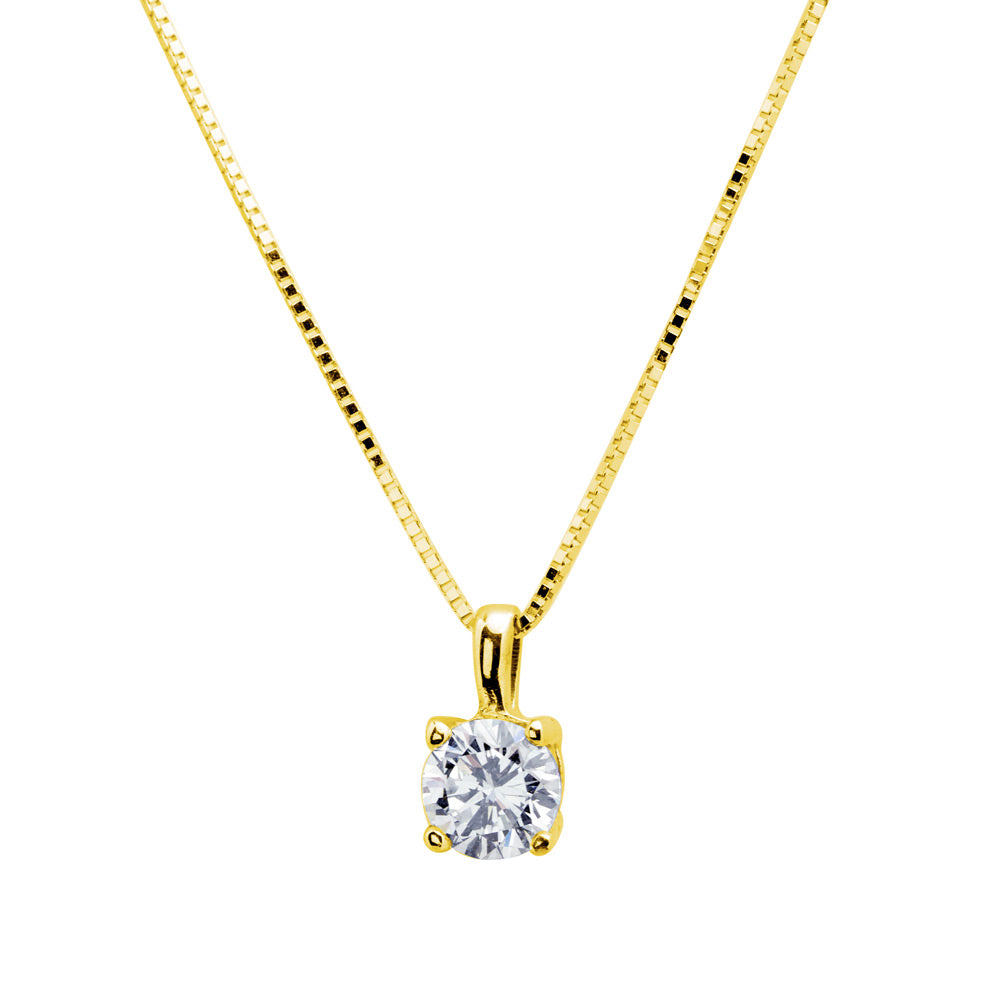 Cadena y Colgante Square Diamante 0,30ct en oro