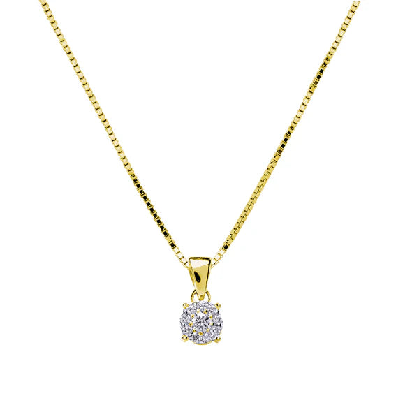 Cadena y Colgante Diamantes 0,10ct. en Oro