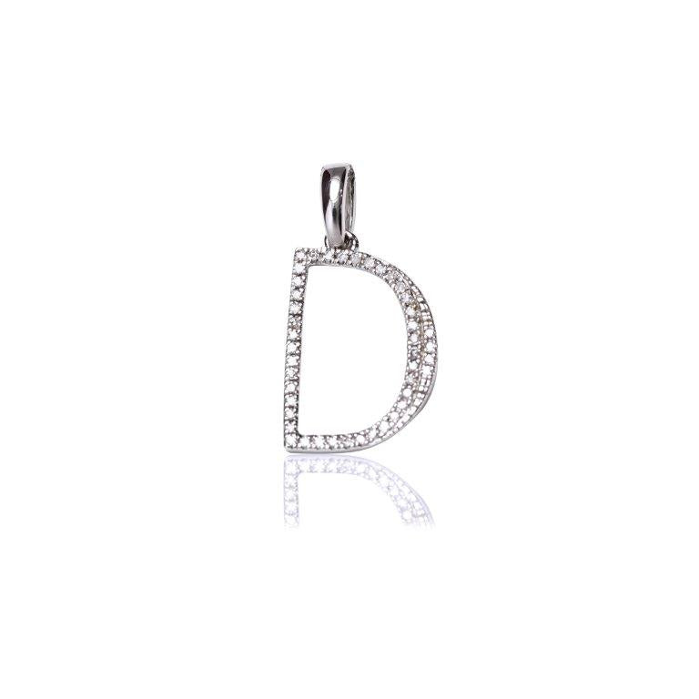 Colgante con inicial XL diamante y oro