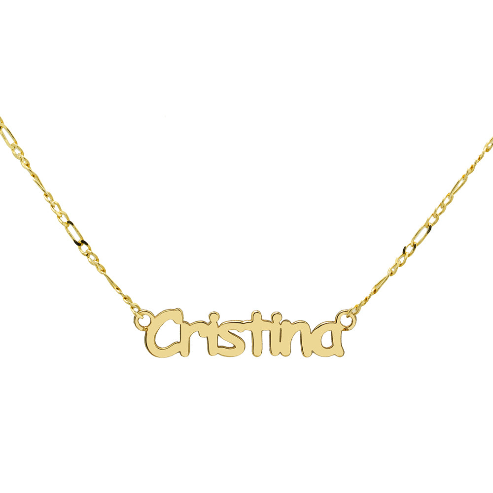 Collar con nombre Minimal 3x1 Oro