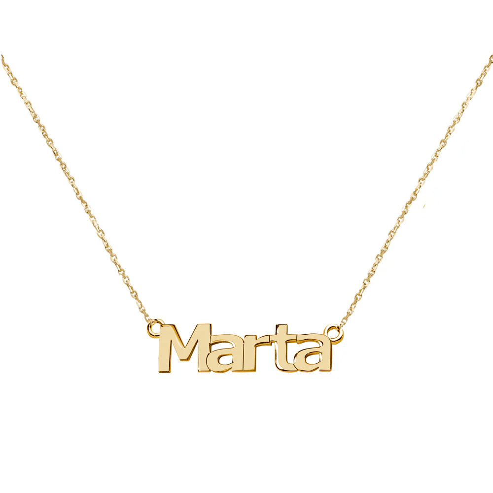 Collar con nombre Sans Serif Forzatina Oro