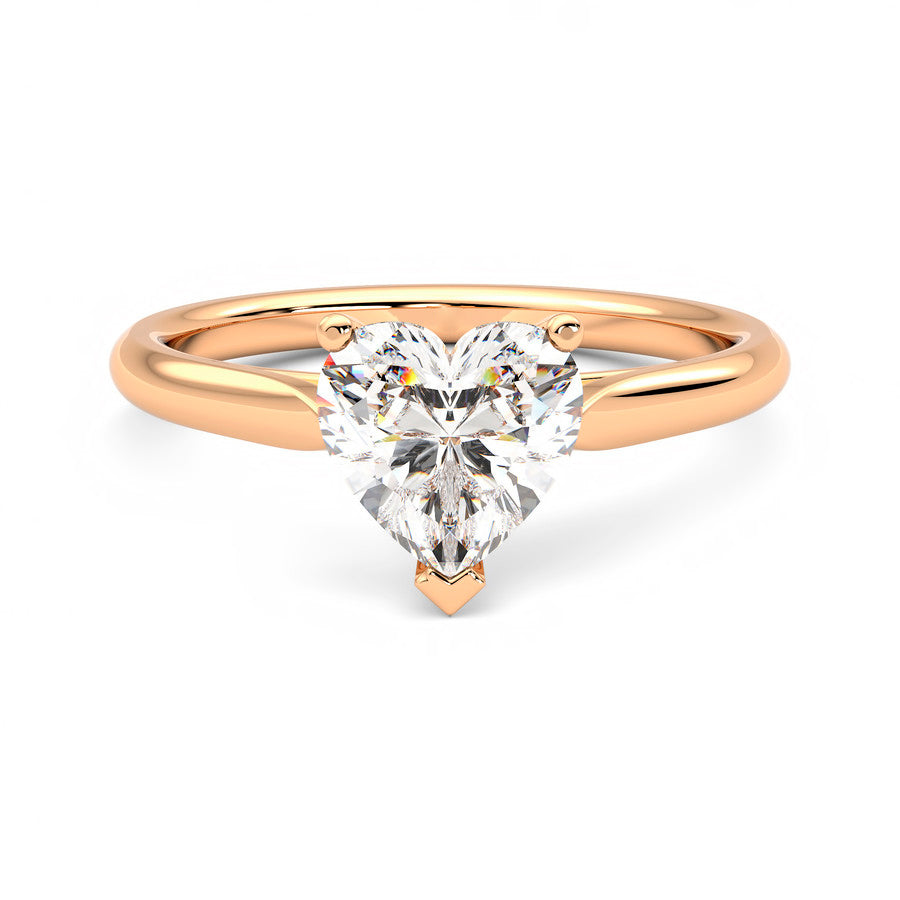 Anillo Radiance Diamante y Oro Rosa 18k