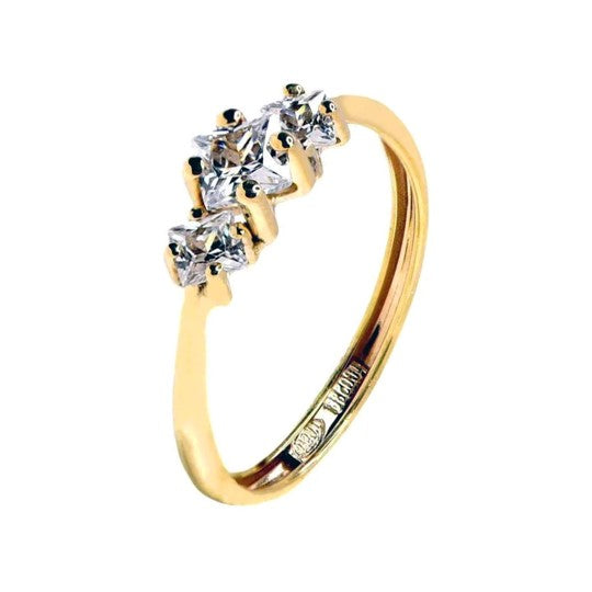 Anillo Triple Circonita Oro