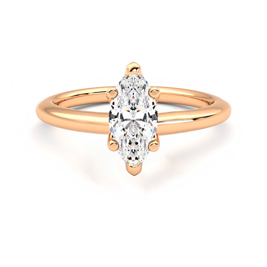 Anillo Brilliant Diamante y Oro Rosa 18k