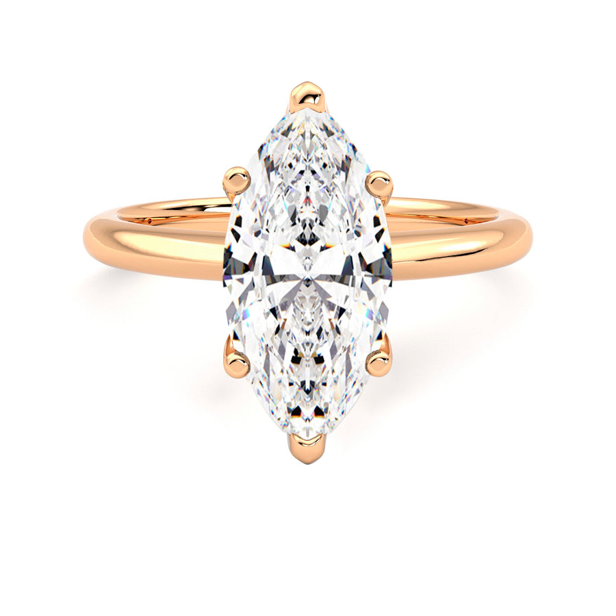 Anillo Radiance Diamante y Oro Rosa 18k