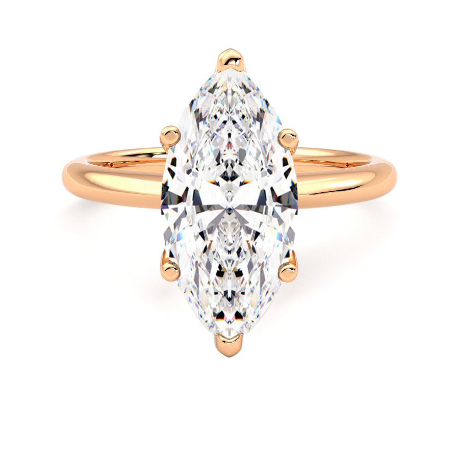 Anillo Radiance Diamante y Oro Rosa 18k