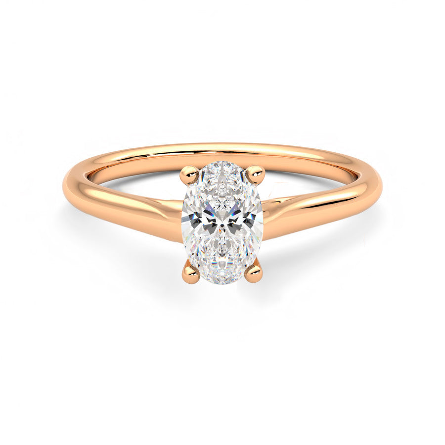 Anillo Brilliant Diamante y Oro Rosa 18k