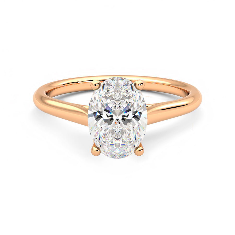 Anillo Brilliant Diamante y Oro Rosa 18k