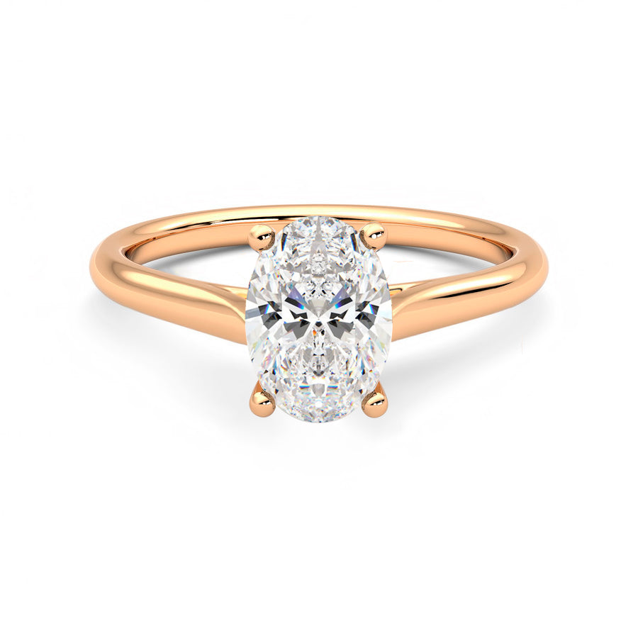 Anillo Lumiere Diamante y Oro Rosa 18k