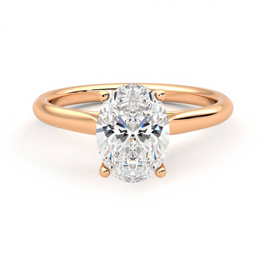 Anillo Princess Diamante y Oro Rosa 18k