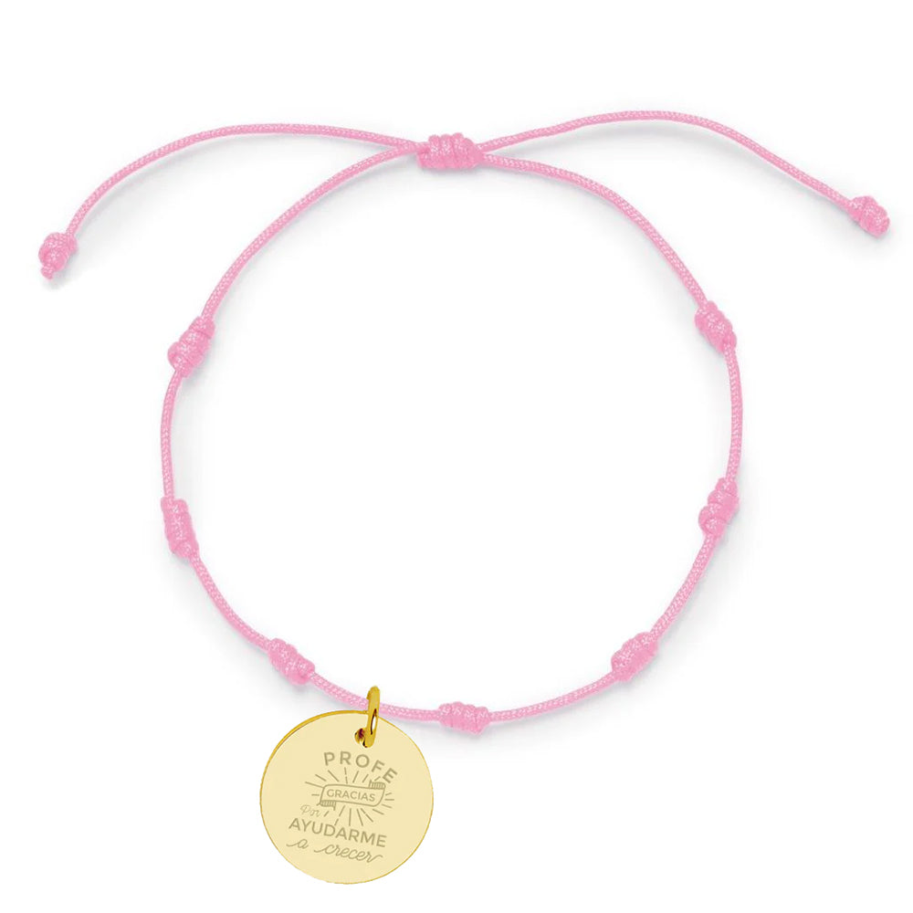 Pulsera Personalizable 7 nudos Rosa Oro