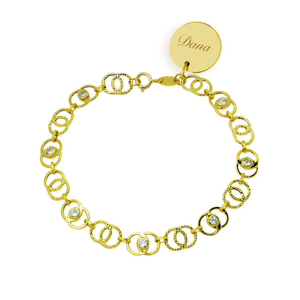 Pulsera Personalizable Vinculo Eterno Oro