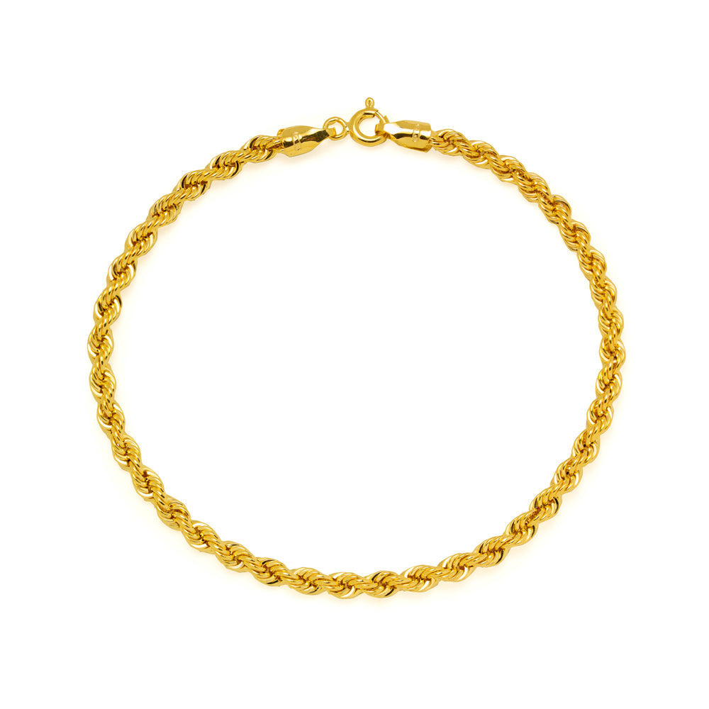 Pulsera Cordón 3.2mm Oro