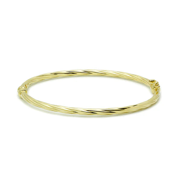 Pulsera Esclava Tubo Rizada Oro