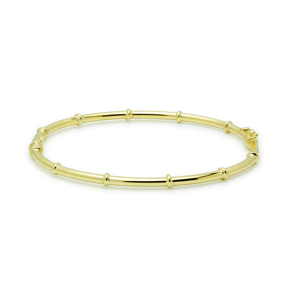 Pulsera Esclava Tubo Detalles Oro