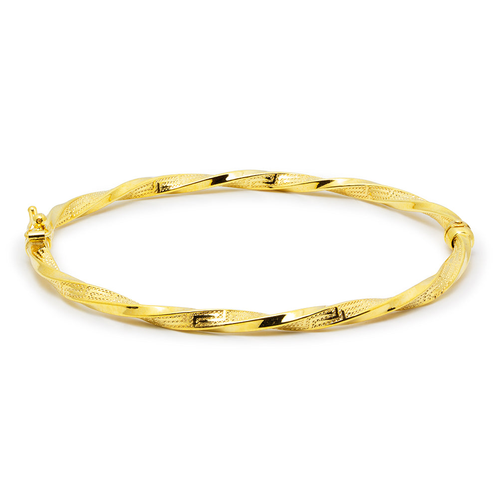 Pulsera Esclava Greca Rizada Oro