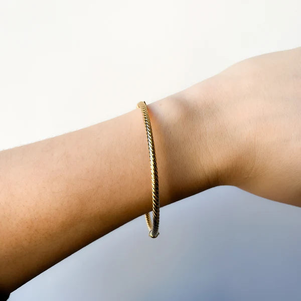 Pulsera Esclava Rizada Oro