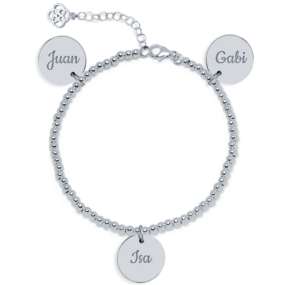 Pulsera Moon 3mm Plata