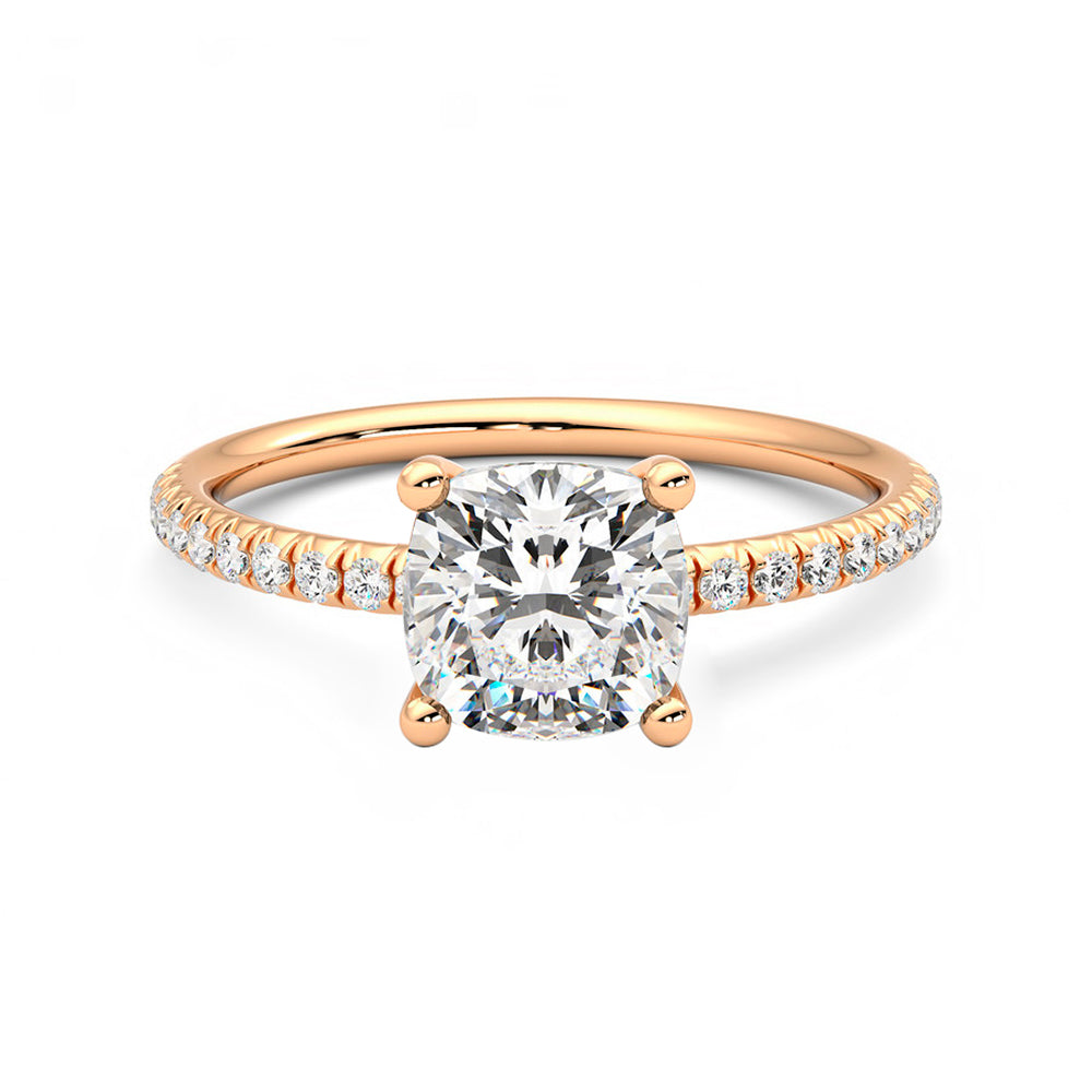 Anillo Brilliant Pavé Diamante y Oro Rosa 18k