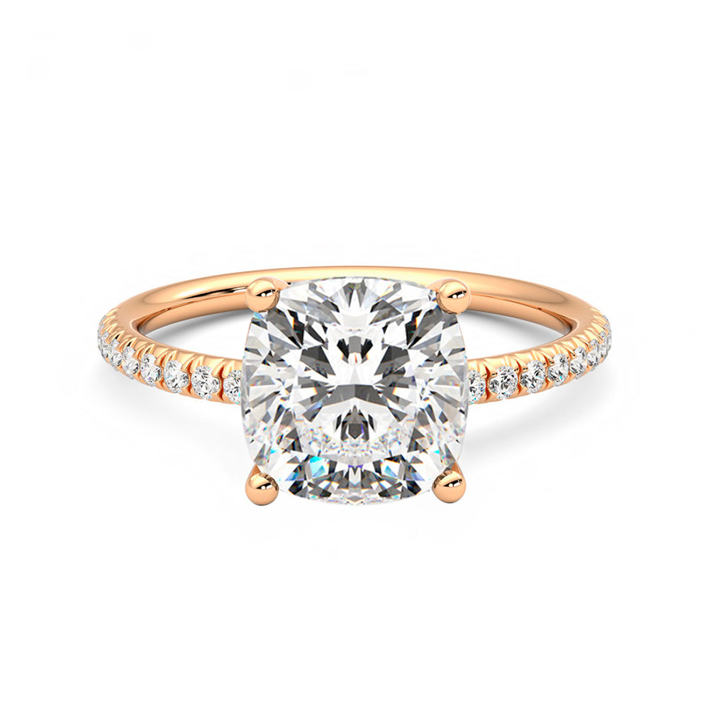 Anillo Radiance Pavé Diamante y Oro Rosa 18k