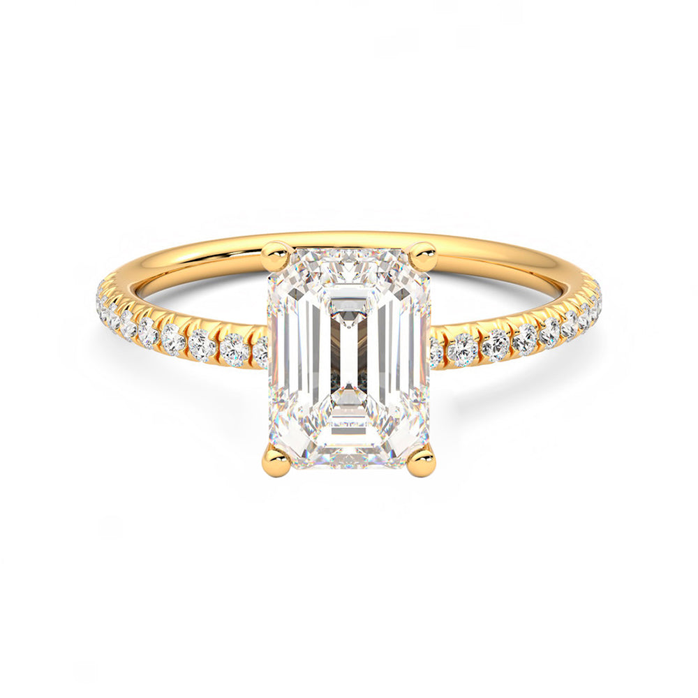 Anillo Lumiere Pavé Diamante y Oro 18k