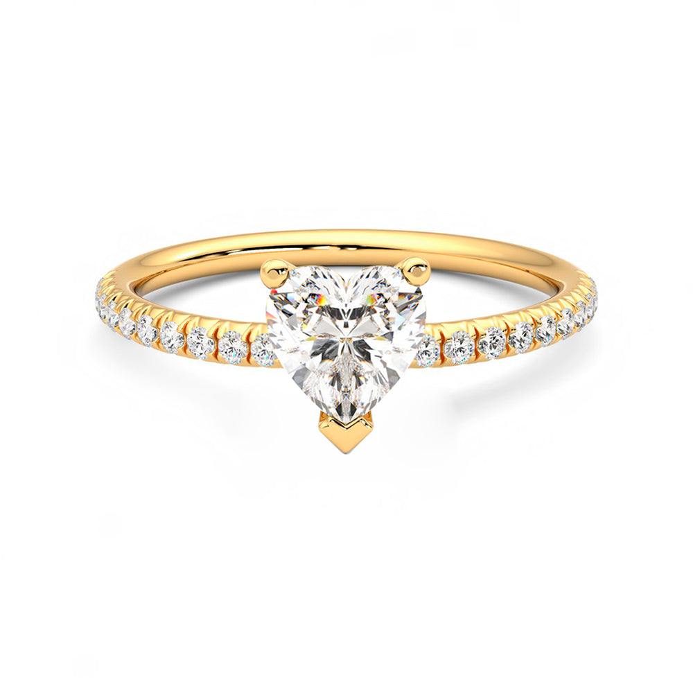 Anillo Flamme Pavé Diamante y Oro 18k