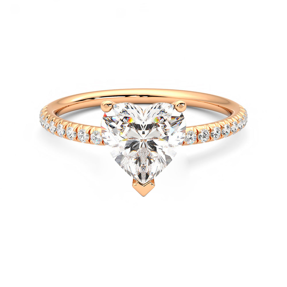 Anillo Radiance Pavé Diamante y Oro Rosa 18k