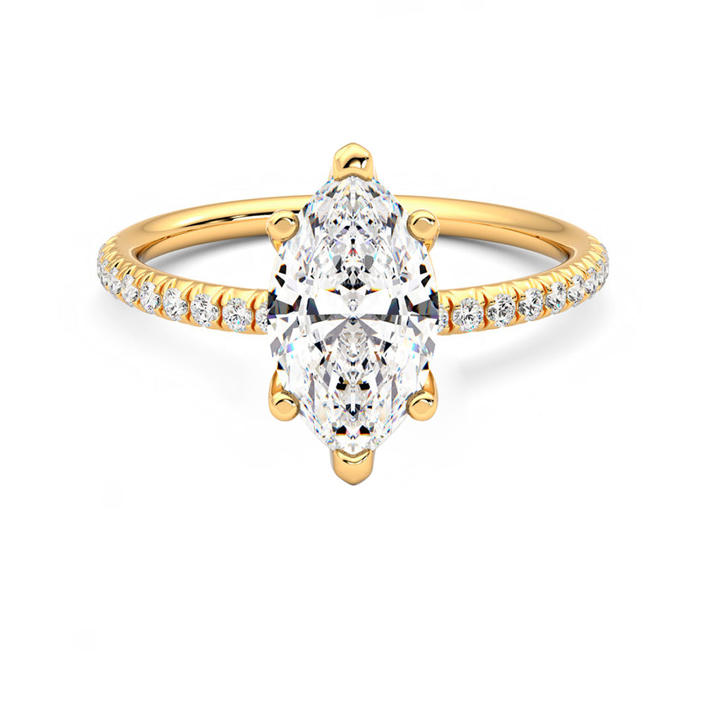 Anillo Lumiere Pavé Diamante y Oro 18k