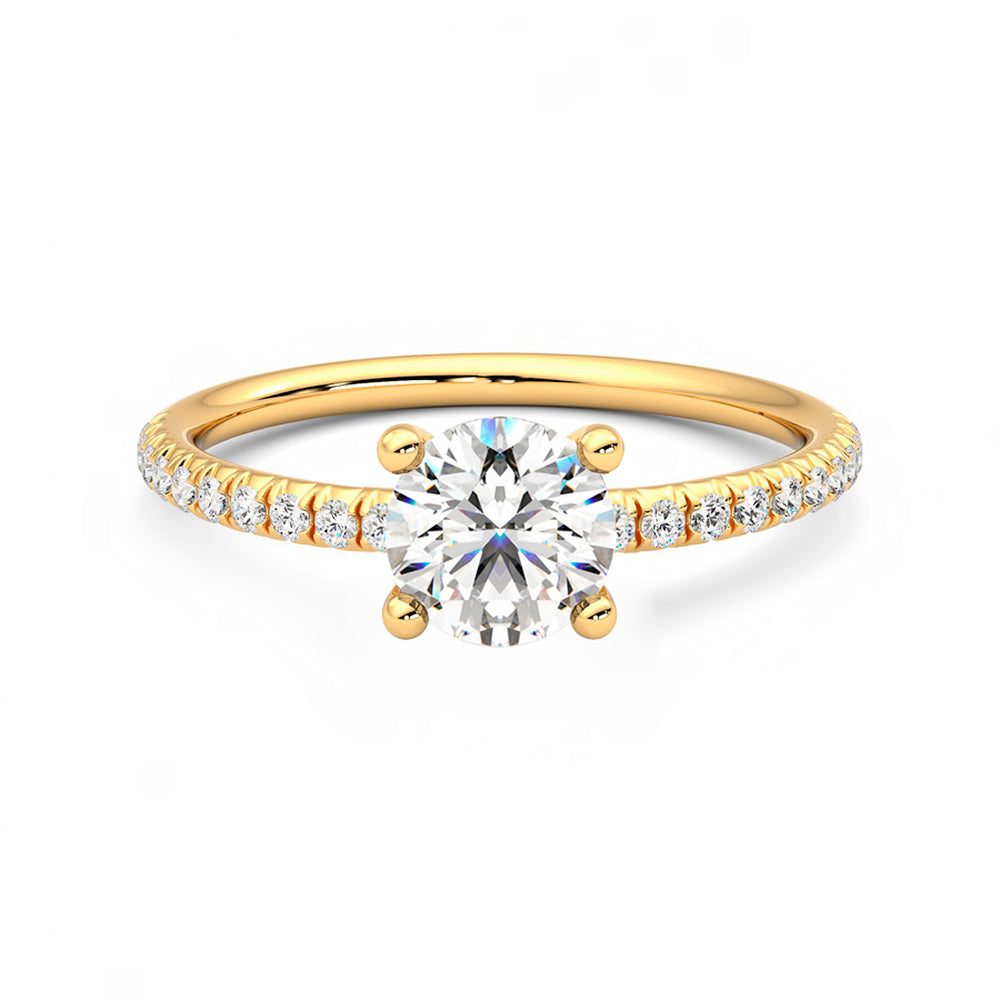 Anillo Brilliant Pavé Diamante y Oro 18k