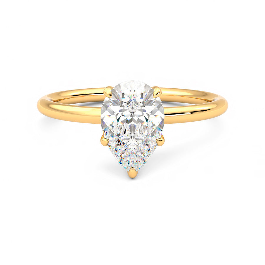 Anillo Princess Diamante y Oro 18k