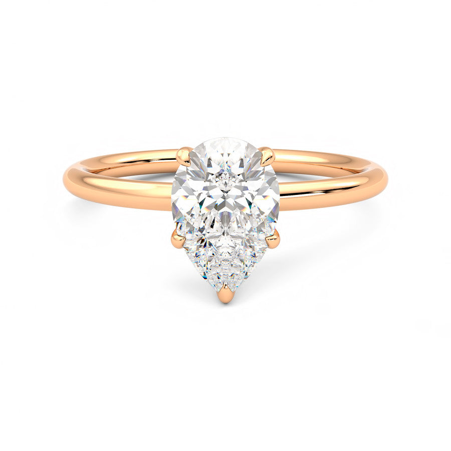 Anillo Brilliant Diamante y Oro Rosa 18k