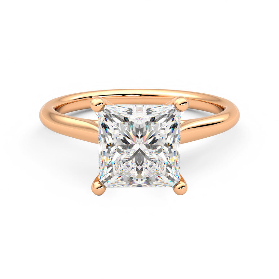 Anillo Brilliant Diamante y Oro Rosa 18k