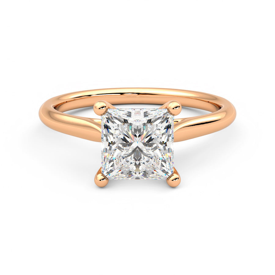 Anillo Radiance Diamante y Oro Rosa 18k