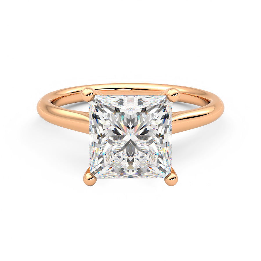 Anillo Radiance Diamante y Oro Rosa 18k