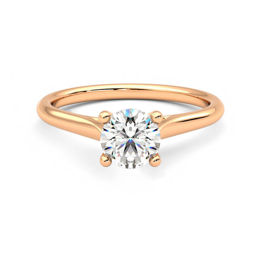 Anillo Brilliant Diamante y Oro Rosa 18k