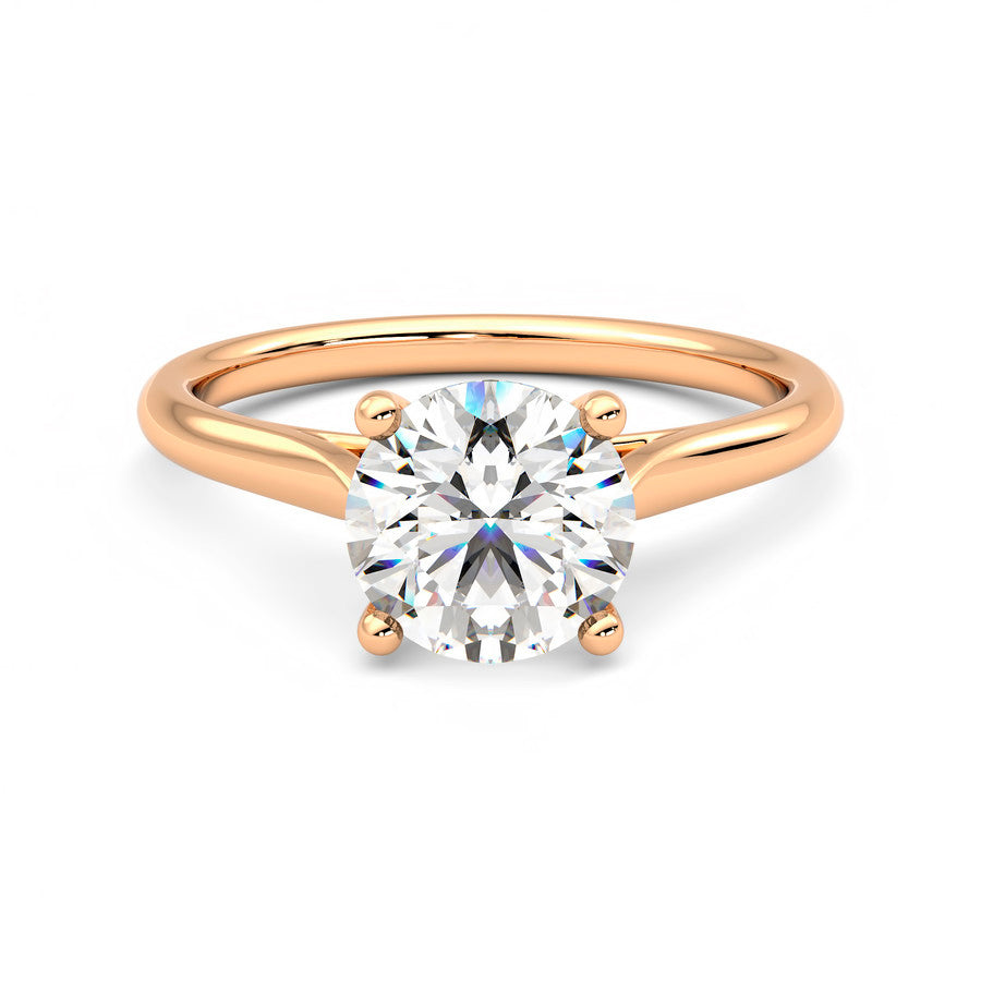 Anillo Brilliant Diamante y Oro Rosa 18k