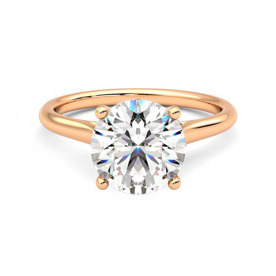 Anillo Princess Diamante y Oro Rosa 18k