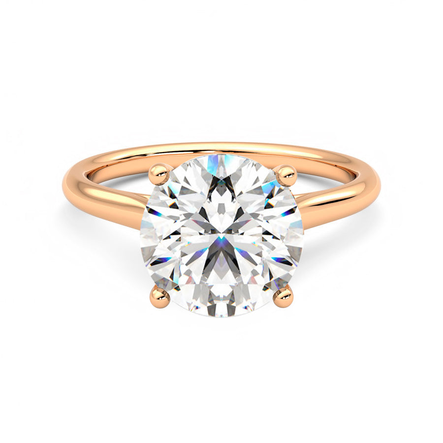 Anillo Princess Diamante y Oro Rosa 18k