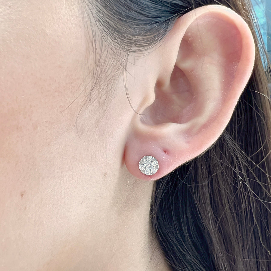 Pendientes Diamantes Creados Pavé en oro blanco