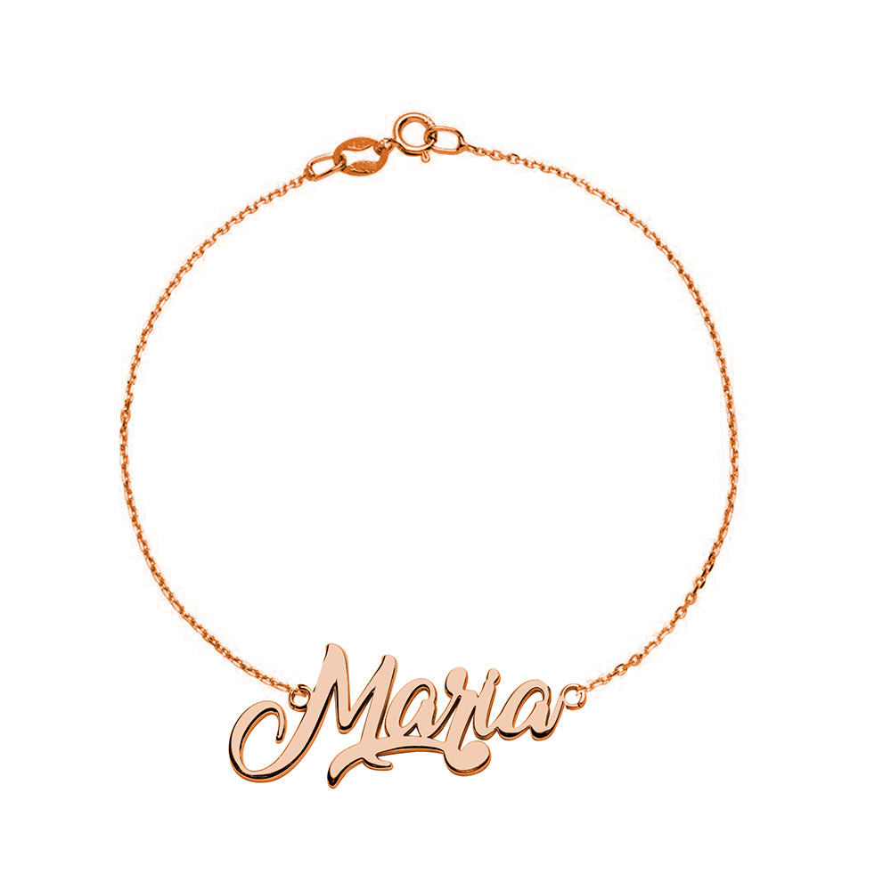 Pulsera con Nombre Estilo Carrie Oro