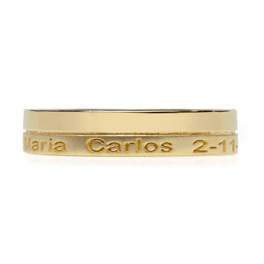 Alianza de Boda 4mm Double Oro 18k