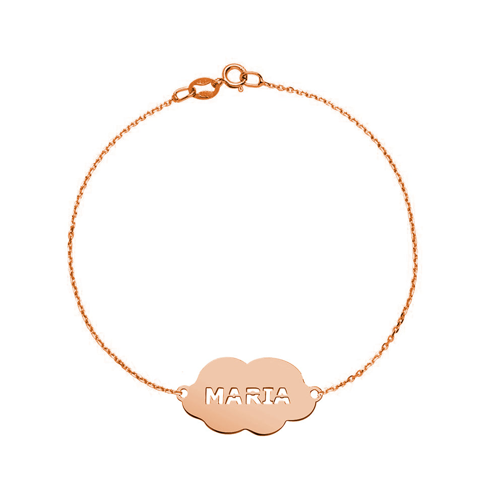 Pulsera Personalizable Nube Oro